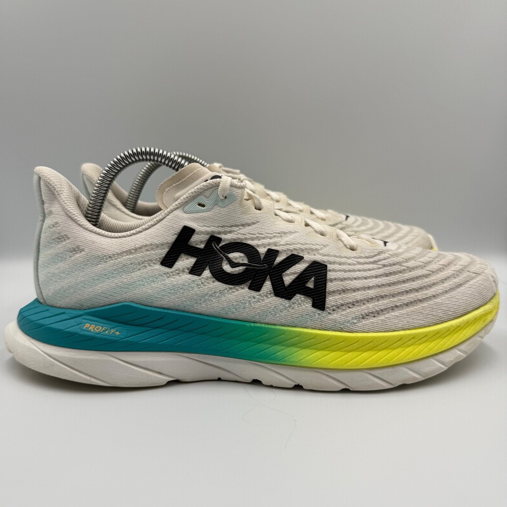 Hoka One One Mach 5 Womens Size 10 White Blue Running Shoes Sneakers 1127894WBGL